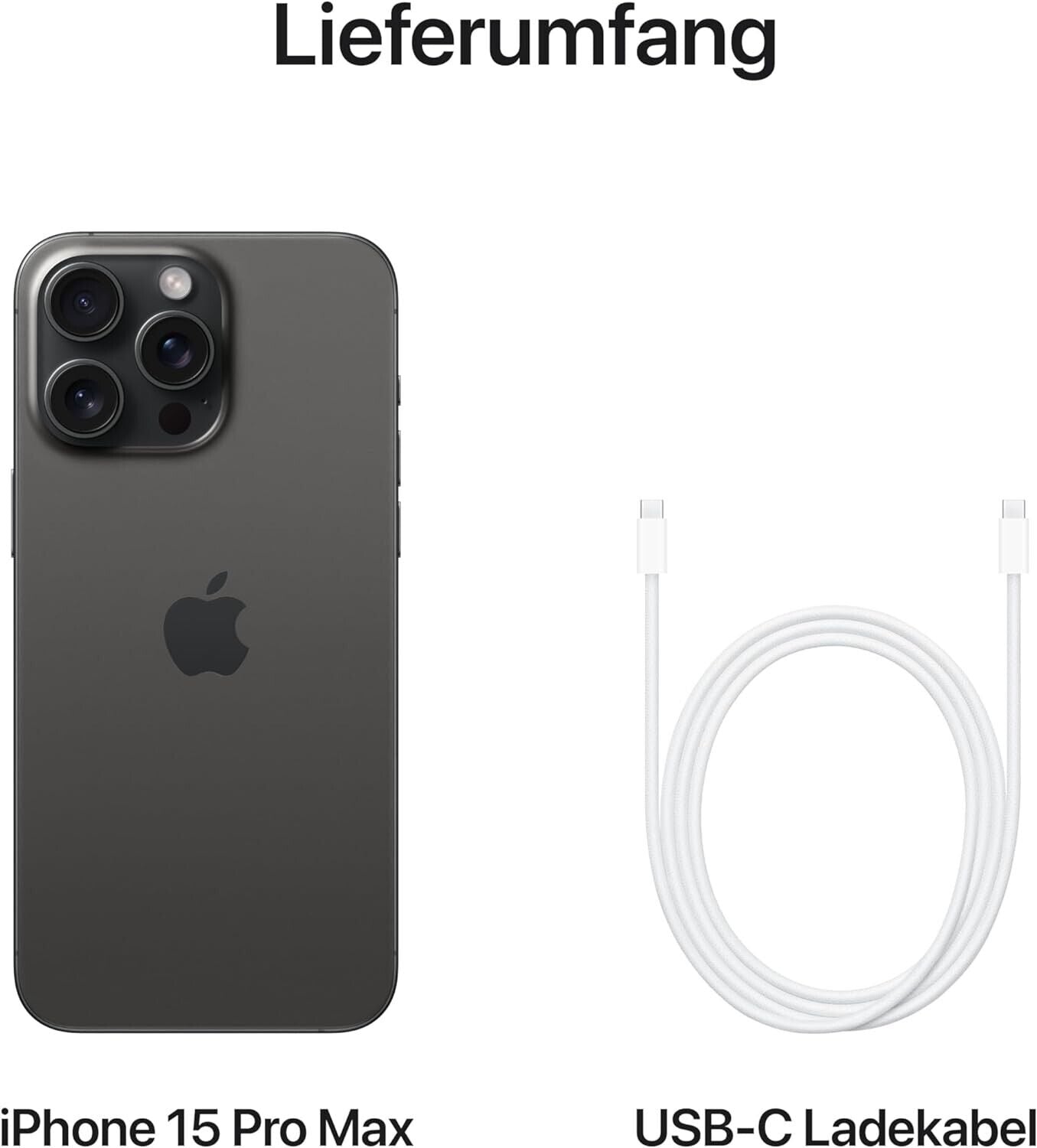 Apple iPhone 15 Pro Max 256GB Titan Schwarz